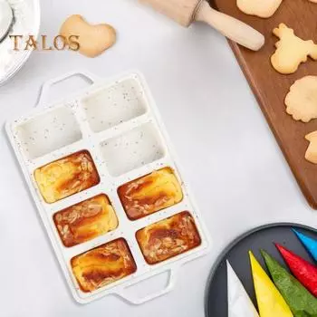 Силиконовая форма для хлеба, 8 ячеек, антипригарное покрытие, мини-формы для выпечки хлеба, многоразовая маленькая форма для мясного рулета, кухонная посуда для выпечки белый