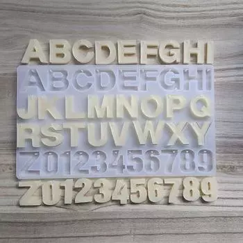 Силиконовая форма для изготовления фонетического алфавита своими руками для изготовления ювелирных изделий и подвесок Alphanumeric with hole