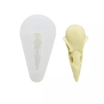 Силиконовая форма для изготовления клюва черепа ворона на Хэллоуин для изготовления ювелирных изделий многоразового использования