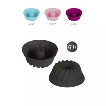 Силиконовая форма для кексов из 6 предметов