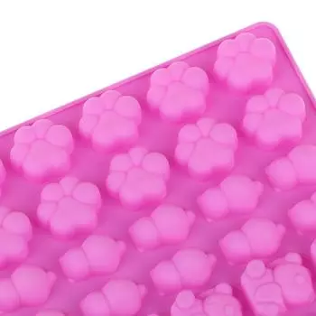 Силиконовая форма для конфет в виде медведя и кошки, мини-форма для льда из шоколада, мягкая антипригарная форма для желе в виде животных purple