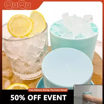 Силиконовая форма для кубиков льда, круглое ведерко для льда, летняя самодельная модель для холодильника, морозильника, творческая форма для кубиков льда, инструменты для бара серый