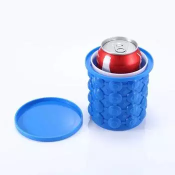 Силиконовая форма для кубиков льда, лотки для льда, большое силиконовое ведро для льда, льдогенератор, круглое, переносное ведро, охладитель для вина, пивной шкаф