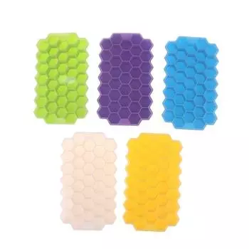 Силиконовая форма для кубиков льда с 37 сетками и крышками, форма для лотка для льда большой емкости, многоразовая форма для приготовления льда для пищевых продуктов белый