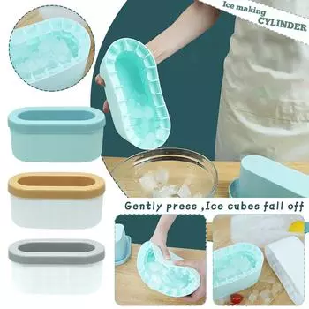Силиконовая форма для льда, чашка для льда, лоток для льда, овальная коробка для льда, силиконовая чашка для льда