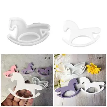 Силиконовая форма для лошади для гипсовых поделок, инновационная гипсовая форма для лошади, силиконовая форма для изготовления скульптур и украшений белый