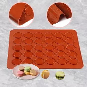 Силиконовая форма для макарон с 30 отверстиями, антипригарная форма для выпечки, противень для духовки, коврик для самостоятельного изготовления, полезные принадлежности, формы для выпечки тортов для домашнего использования