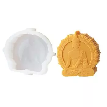 Силиконовая форма для медитации, форма для восковой свечи в форме Будды, форма для создания ароматизированной ароматерапии, форма для украшения ручной работы