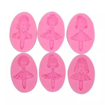 Силиконовая форма для милых девочек, форма для помадки, инструменты для украшения торта, шоколадная форма, инструменты для выпечки тортов Lilac girl розовый