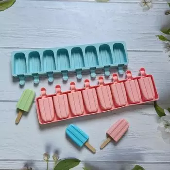Силиконовая форма для мороженого на 8 отверстий, классическая овальная коробка для мороженого, форма для выпечки шоколада, инструмент для украшения торта на вечеринку, подарки