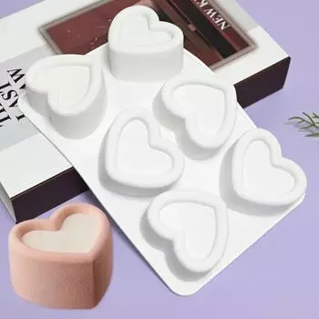 Силиконовая форма для мусса в форме звезды, вогнутая форма для свечей, форма для желе, День святого Валентина style B