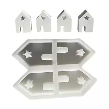 Силиконовая форма для мыла Уникальные украшения в виде сердца/звезды Создание формы Силиконовые поделки Украшения Форма Delight House Shaped Mold DM101