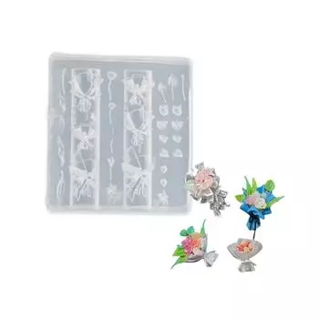 Силиконовая форма для нейл-арта, форма для маникюра в форме букета для профессиональных мастеров маникюра и любителей ювелирных изделий S
