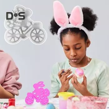 Силиконовая форма для пасхального кролика для гипсовых свечей из соевого воска, легкая форма для украшения кролика, форма для литья пасхального кролика белый