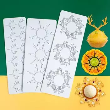 Силиконовая форма для помадки, цветок лося, форма солнца, нелипкая, пищевая, устойчивая к высоким температурам, легкая A