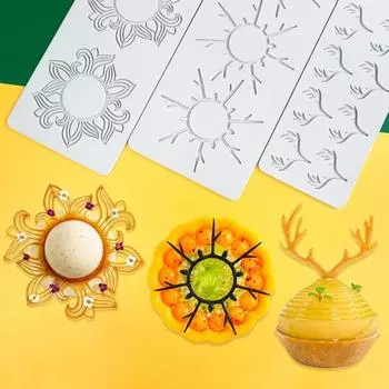 Силиконовая форма для помадки, цветок лося, форма солнца, нелипкая пищевая, устойчивая к высоким температурам, легко отделяющаяся форма для конфет, шоколада, приготовления пищи A