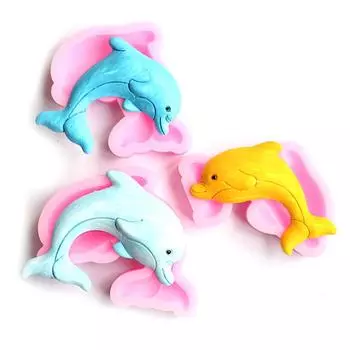 Силиконовая форма для помадки «Дельфин», инструмент для украшения торта, форма для шоколадной мастики A