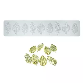 Силиконовая форма для помадки, шоколадная форма для выпечки торта, форма в форме листа, инструмент для украшения торта