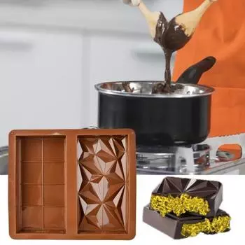 Силиконовая форма для шоколада Глубокая плитка Толстые конфеты Пралине Форма для торта для шоколада Смола A