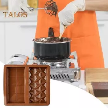 Силиконовая форма для шоколада Глубокая плитка Толстые конфеты Пралине Форма для торта для шоколада Изделия из смолы Мыло Свечи Желе Кубики льда B