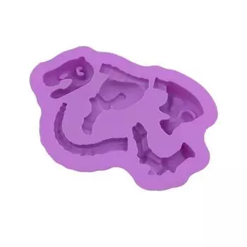 Силиконовая форма для шоколада и динозавра, кости динозавра, ископаемый скелет, забавная форма, инструмент для выпечки «сделай сам», инструмент для выпечки конфет, мармеладных конфет, Хэллоуина, Рождества фиолетовый