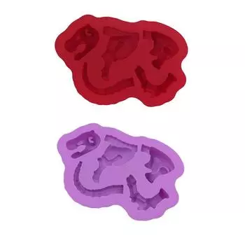 Силиконовая форма для шоколада и динозавра, кости динозавра, ископаемый скелет, забавная форма, инструмент для выпечки «сделай сам», инструмент для выпечки конфет, мармеладных конфет, Хэллоуина, Рождества фиолетовый