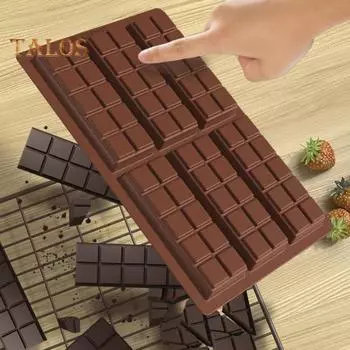 Силиконовая форма для шоколада с начинкой, квадратные формы для пищевого батончика, легко моющиеся, универсальные формы для выпечки домашних сладостей A