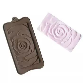 Силиконовая форма для шоколада в форме розы, праздничный подарок коричневый