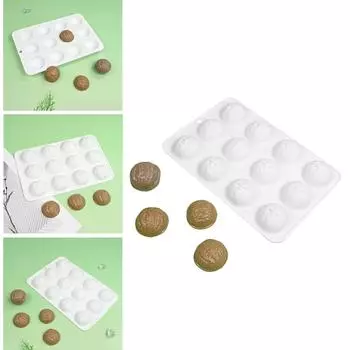 Силиконовая форма для шоколадных конфет в форме грецкого ореха, силиконовый противень для торта на 12 полостей с дизайном в виде грецкого ореха для необычных десертов