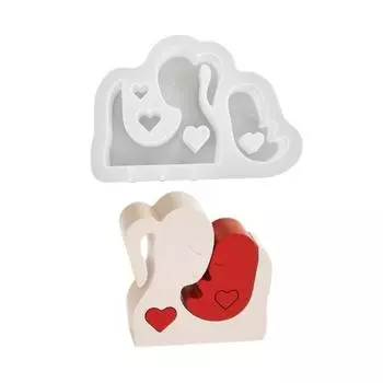 Силиконовая форма для свечей для мамы и ребенка, форма для свечей для ароматерапии, мыло, смола, гипс, шоколад, подарок на день матери