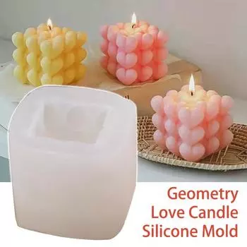 Силиконовая форма для свечей Love Heart 3D, форма для изготовления свечей в форме сердца, форма для шоколадного мыла, смоляная форма для ароматерапии, форма для соевого арома-воска