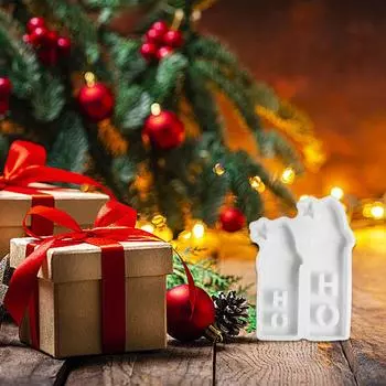 Силиконовая форма для свечей Санта-Клауса, ручная работа, рождественские украшения, гипсовая форма для рождественских подарков в виде Санта-Клауса, формы San I9Y6 White-1pcs