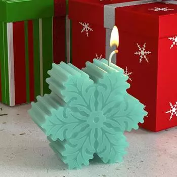 Силиконовая форма для свечей Yousheng Snowflake, рождественская смоляная форма для изготовления свечей своими руками, воск для ароматерапии, полимерная глина, мыло, скульптура, декоративная форма для клея