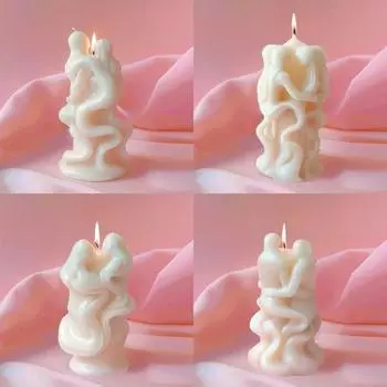 Силиконовая форма для свечи «Объятия человеческого тела» Форма для свечи в форме цилиндра человеческого тела DIY Ручная работа Ароматерапия Гипсовая форма для мыла