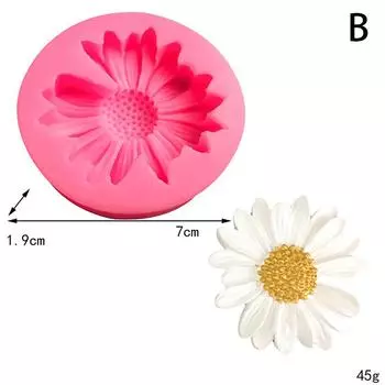 Силиконовая форма для свечи с ароматом ромашки, форма для мыла с ароматом подсолнуха, форма для мыла своими руками, форма для изготовления цветов из смолы, форма для выпечки дома B