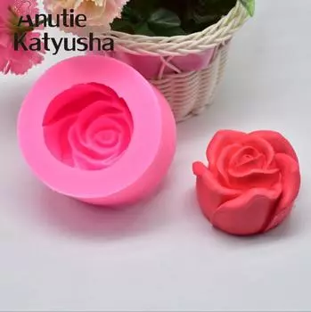 Силиконовая форма для торта Bloom Rose, 3D Цветочная форма для помадки, кекс, желе, конфеты, шоколадное украшение, инструмент для выпечки, форма розовый