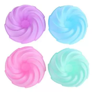 Силиконовая форма для торта, круглая форма для кексов, многоразовый инструмент для выпечки, случайный