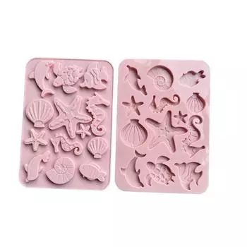 Силиконовая форма для торта «Рыба-дельфин», форма для панциря морского конька, помадка для торта «Морская черепаха», формы для украшения выпечки на кухне