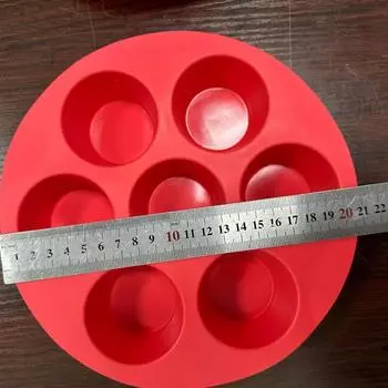 Силиконовая форма для торта с 7 отверстиями Домашняя вечеринка Посуда для выпечки DIY Цилиндрическая форма Аксессуары для фритюрницы Инструменты для выпечки Форма для торта синий