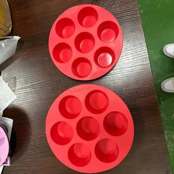 Силиконовая форма для торта с 7 отверстиями, домашняя праздничная выпечка, принадлежности для самостоятельной выпечки, цилиндрическая форма для аэрофритюрницы, инструменты для выпечки, форма для торта, противень для торта синий