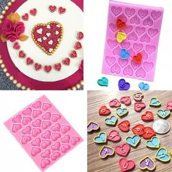 Силиконовая форма для торта с буквами и сердечками, форма для шоколадных конфет, новый инструмент