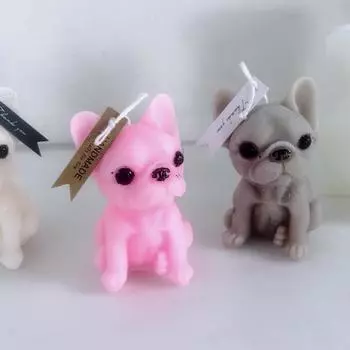 Силиконовая форма для торта, свечей, шоколада, сахарного украшения, помадки, инструменты для вечеринки, милая собака, размер 2,36x3,94 дюйма