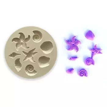 Силиконовая форма для торта в форме ракушки, морская звезда, инструмент для украшения формы для выпечки конфет