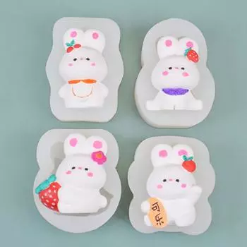 Силиконовая форма для украшения торта из помадки с изображением кролика, форма для шоколада, конфет, мороженого, инструмент для выпечки своими руками A2