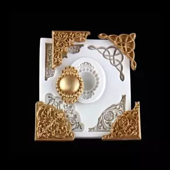 Силиконовая форма для выпечки, европейское кружевное тиснение, DIY форма для помадки для торта розовый