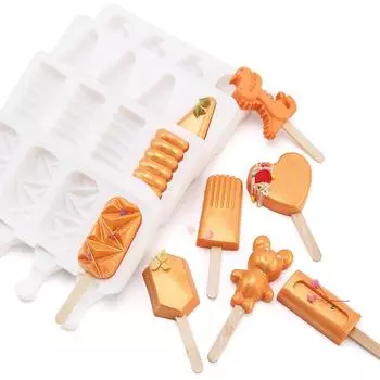 Силиконовая форма для выпечки, противень, формы для мороженого, пирожные, эскимо, пирожные, кухонные принадлежности, аксессуары, шоколадная выпечка и хлебобулочные изделия