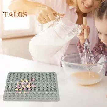 Силиконовая форма для выпечки с 130 сетками, 5 форм в 1 форме для печенья для собак, форма для выпечки без BPA для печенья и лакомств для собак своими руками серебряный серый