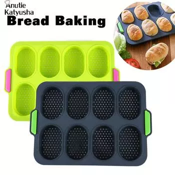 Силиконовая форма для выпечки торта, пищевая силиконовая форма для выпечки, антипригарный нижний противень, кухонные инструменты для выпечки, инструмент для французского хлеба армия зеленый