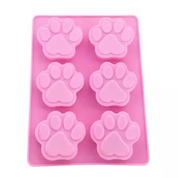 Силиконовая форма «кошачья лапка» для торта из помадки, шоколадного украшения, сахарной поделки, своими руками розовый