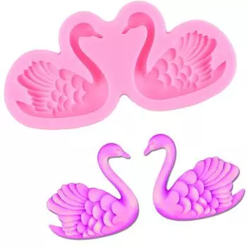 Силиконовая форма «Лебедь», 3D инструменты для украшения торта из помадки, формы для конфет, смолы, глины, формы для шоколадной мастики, кухонные аксессуары синий
